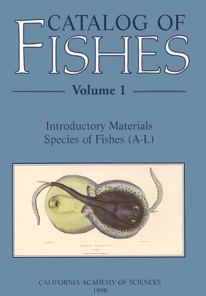 Catalog of Fishes, vol. 1