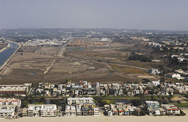 Ballona wetland aerial view