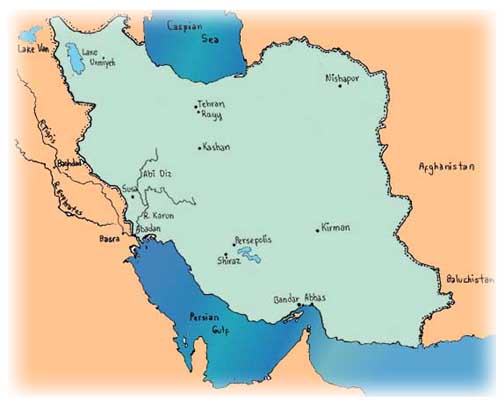 Map of Islamic Persia